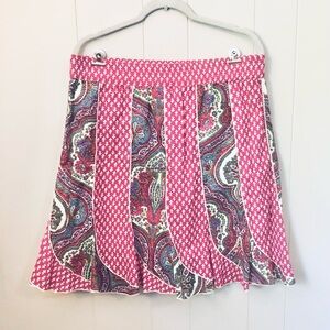 Sahalie Skirt Midi Mixed Fabric Patchwork 100% Cotton Boho Large